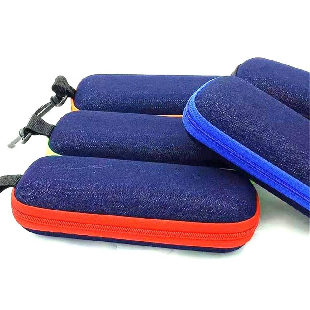 Hard Fabric Glasses Box Portable Eyewear Cases Zipper Container Sunglasses Travel Reading Glasses Carry Bag Eyeglasses Case For Men And Women Portable Zipper Protect Case Fit For Safety Glasses