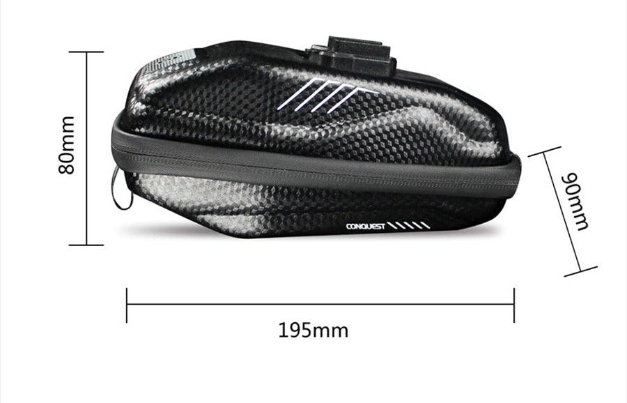 Hard Shell Bicycle Bag Waterproof Cycling Road Bike Tool Bag Night Reflective Bag Bike Accessories Bike Bag Bicycle Bag Under Hard Shell Bike Seat Bag with Silver Reflective Strip Bike Bag For Mountain Road Bike