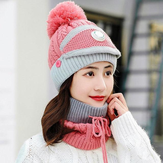 Hat Winter Mask balaclava Hat for girls Scarf Thick Warm Fleece Inside Knitted Hat Thick Mask Warm Full Face Scarf Winter Hats Hiking Face Scarf Balaclava Helmet Liner Cap Soft Sport Reusable Headgear Winter Fishing Warm Mask