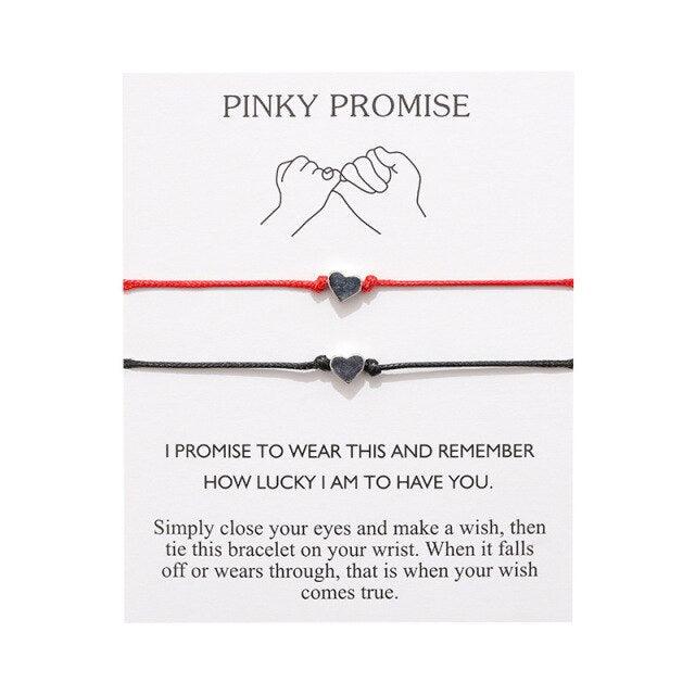 Heart Best Friend Adjustable Bracelets Women Girl Couple Fashion Jewelry Christmas Gift Red String Bracelet Heart Star Charm Gold Plated Protection Love Friendship Bracelets Adjustable Handmade Red Black Rope Cord Thread Bracelet