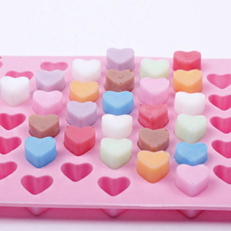 Heart Cake Jelly Cookies Soap Mold Chocolate Baking Mould Tray Wax Ice Fashion Cake Tool Kitchen Accessories Heart Shape Silicone Molds Valentine's Chocolate Candy Molds Baking Jelly Mold