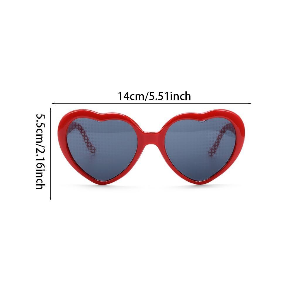 Heart Effect Diffraction Glasses That Turn Lights into Hearts Shaped Love Effects Glasses New Design Watch The Lights Change to Heart Shape At Night Diffraction Glasses For Unisex Sunglasses New Popular Style New Latest Design