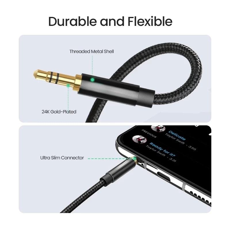 HiFi 3.5mm Elegant Audio Cable 3.5 MM Jack Speaker Cable For JBL Headphones Car - STEVVEX Cable - 220, 3.5mm audio extension, 3.5mm audio extension cable, adapter, Adapter cables, adapter for audio, adapter for computer, adapter for laptop, adapter for monitor, auc cable for headphoes, aux cable for car music, aux cable for speakers, cable connector, cable convertor, cable for car music, cable for laptop - Stevvex.com