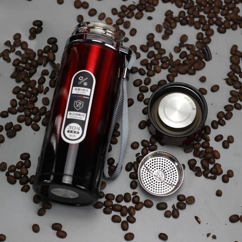 High Capacity Business Thermos Mug Stainless Steel Insulated Water Bottle Portable Vacuum Flask For Office Tea Mugs Vacuum Insulated Coffee Mug Spill Proof With Stainless Steel Travel Mugs Gift For Women Men