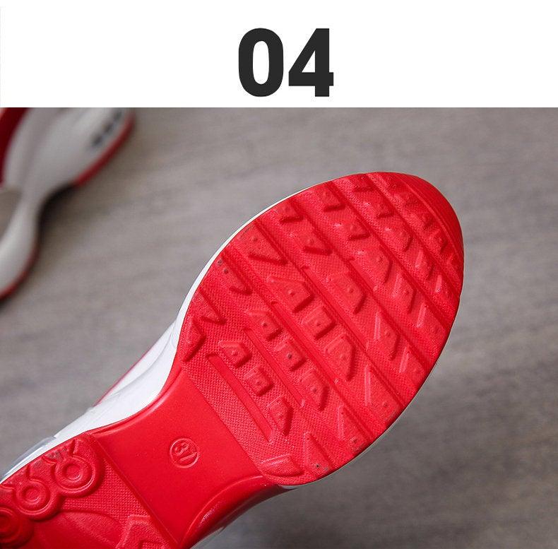 High Heel Womens Sneakers Shoes Red Black Air Cushion Casual Shoes Women Sneakers Modern Shoes Classic Athletic Sports Walking Shoes With Lace Up Platform Leather Trainers