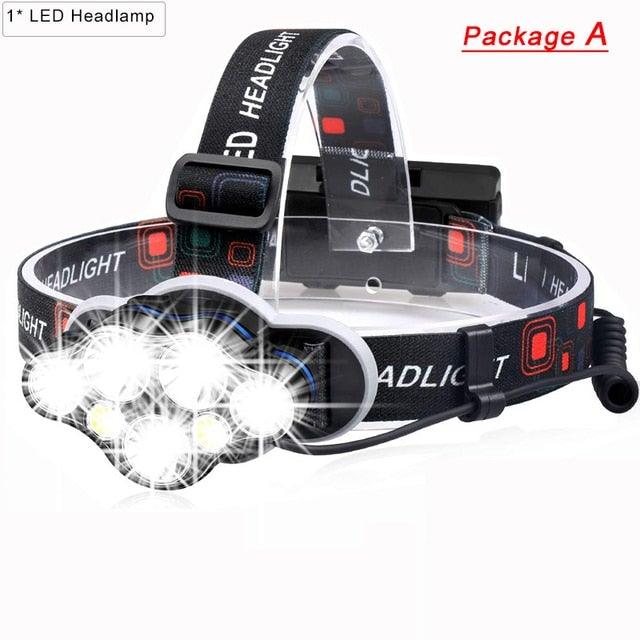 High Lumen Ultra Bright Powerful Rechargeable LED Headlamp USB Head Lamp 7 LED Headlight Head Flashlight Waterproof Flashlight Head Torch For Outdoor Camping Cycling Running Fishing - STEVVEX Lamp - 200, Flashlight, Gadget, Headlamp, Headlight, lamp, LED Headlamp, Rechargeable Flashlight, Rechargeable Headlamp, Rechargeable Headlight, Rechargeable Torchlight, Ultra Bright Flashlight, Ultra Bright Headlamp, Ultra Bright Headlight, Ultra Bright Torchlight - Stevvex.com