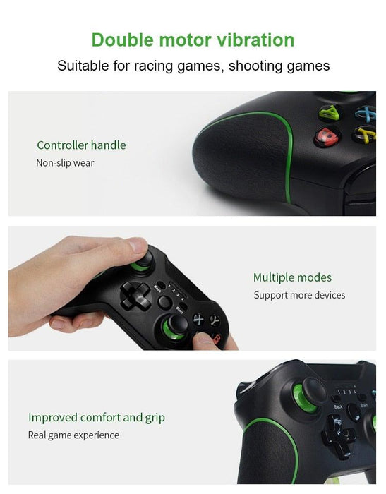 High Quality Black 2.4GHz Wireless Joystick Gamepad Controller Compatible With PC Monitor Laptop - STEVVEX Game - 221, all in one game controller, best quality joystick, black gamepad, bluetooth support available, bluetooth wireless gamepad, classic games, classic joystick, compatible with mobile phone, controller for pc, game, Game Controller, Game Pad, joystick, joystick for games, joystick game - Stevvex.com