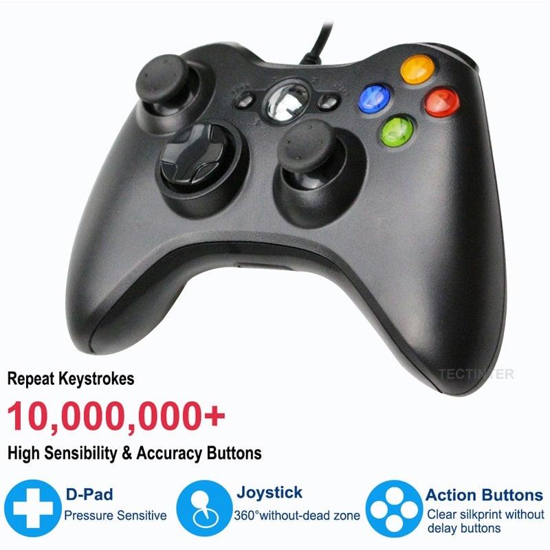 High Quality Black USB Wired Joystick Vibration Gamepad Controller Compatible With PC Monitor Laptop Smart TV - STEVVEX Game - 221, 6 fingers all in one, all in one game controller, best quality joystick, black gamepad, classic games, classic joystick, controller for pc, game, Game Controller, Game Pad, games, joystick, joystick for games, wired game controller, wired joystick - Stevvex.com