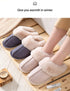 High Quality Cow Suede Leather Plush Fur Lined Women Winter Slippers Home Half Casual Shoes Flats Waterproof Memory Foam House Shoes Slipper With Fuzzy Plush Design