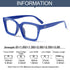 High Quality Fashion Square Frame Reading Glasses Men Women Fashion Oversized Frame High-definition Presbyopia Eyeglasses For Men And Women Diopter 0~+ 3.00