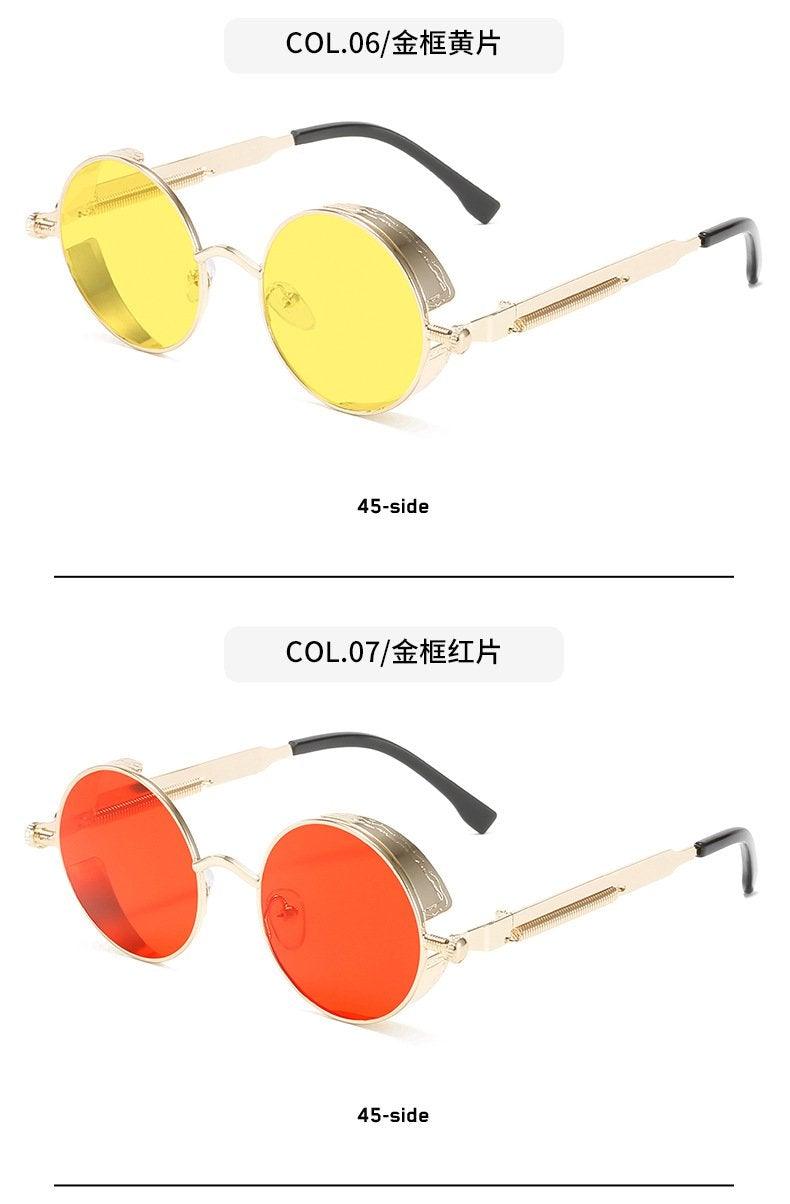 High Quality Metal Circle Frame Luxury & Designer High Quality Sunglasses For Men and Women New Retro Style Round Shape Metal Frame Sunglasses UV400