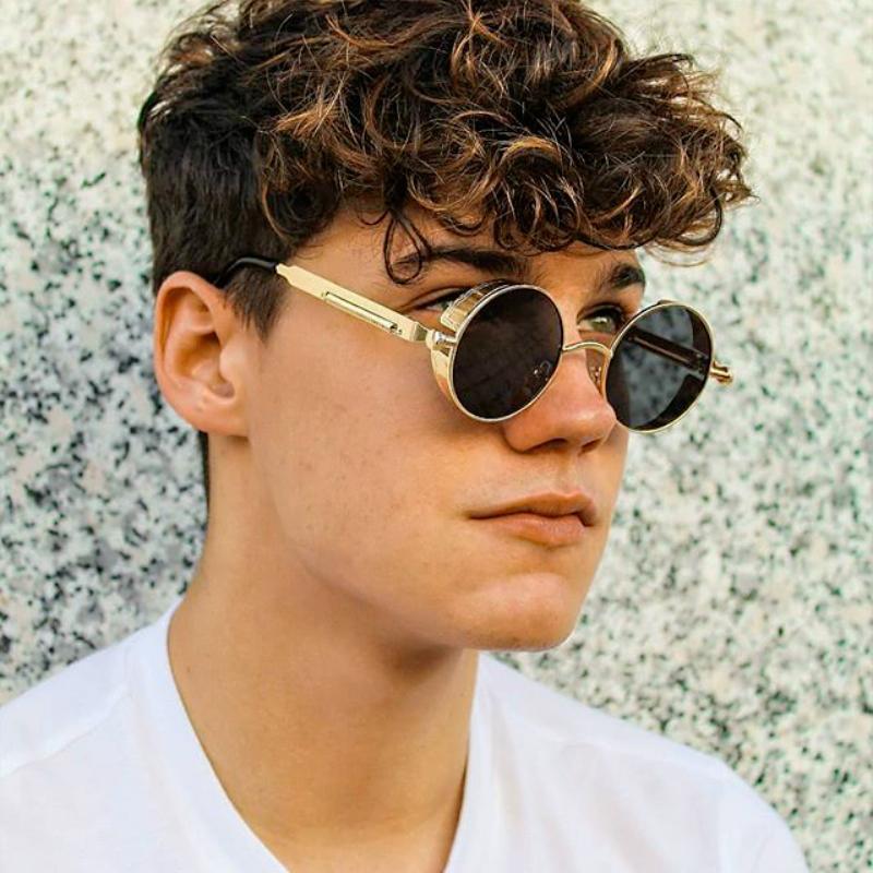 High Quality Metal Circle Frame Luxury & Designer High Quality Sunglasses For Men and Women New Retro Style Round Shape Metal Frame Sunglasses UV400