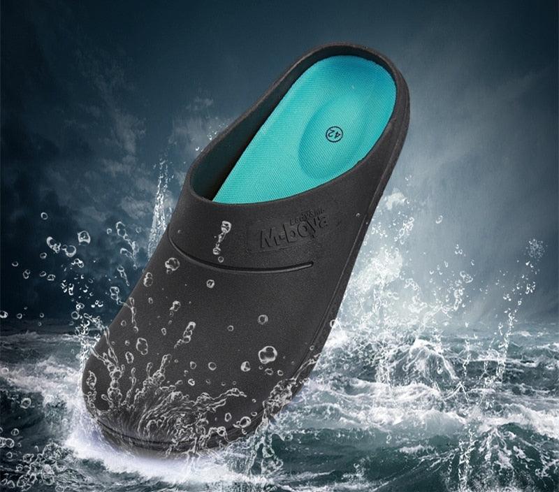 High Quality Non-slip Waterproof Kitchen Chef Shoes Master Cook Hotel Restaurant Work Shoes Slippers Flat Sandals Safety Working Shoes For Kitchen Garden Bathroom