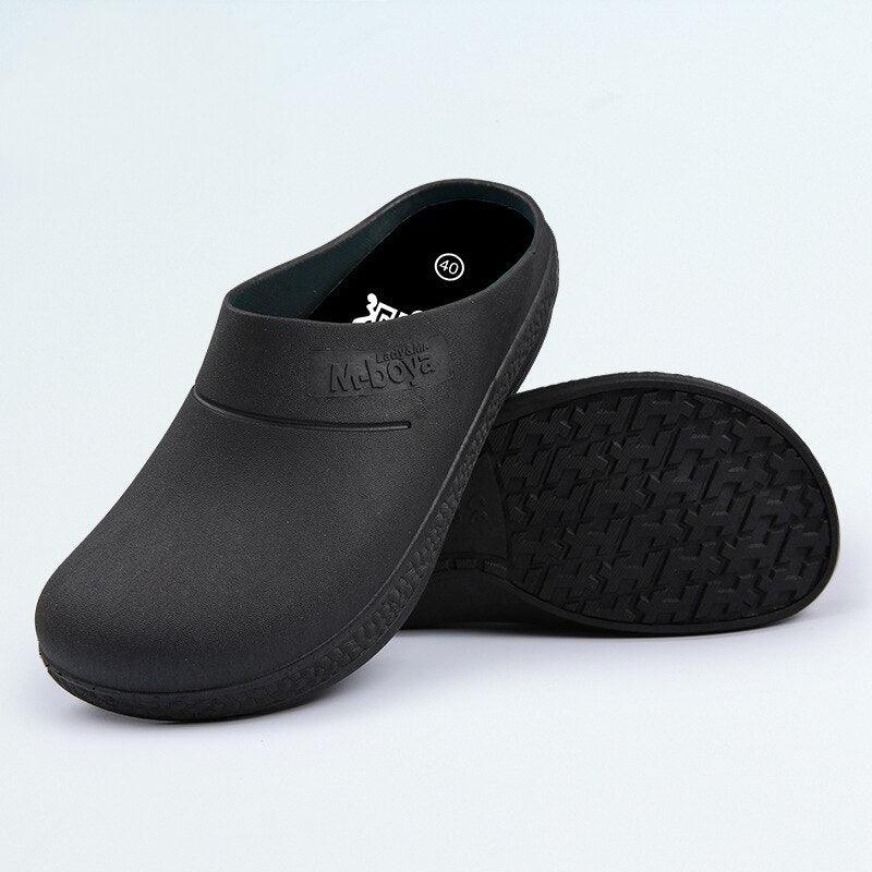 High Quality Non-slip Waterproof Kitchen Chef Shoes Master Cook Hotel Restaurant Work Shoes Slippers Flat Sandals Safety Working Shoes For Kitchen Garden Bathroom