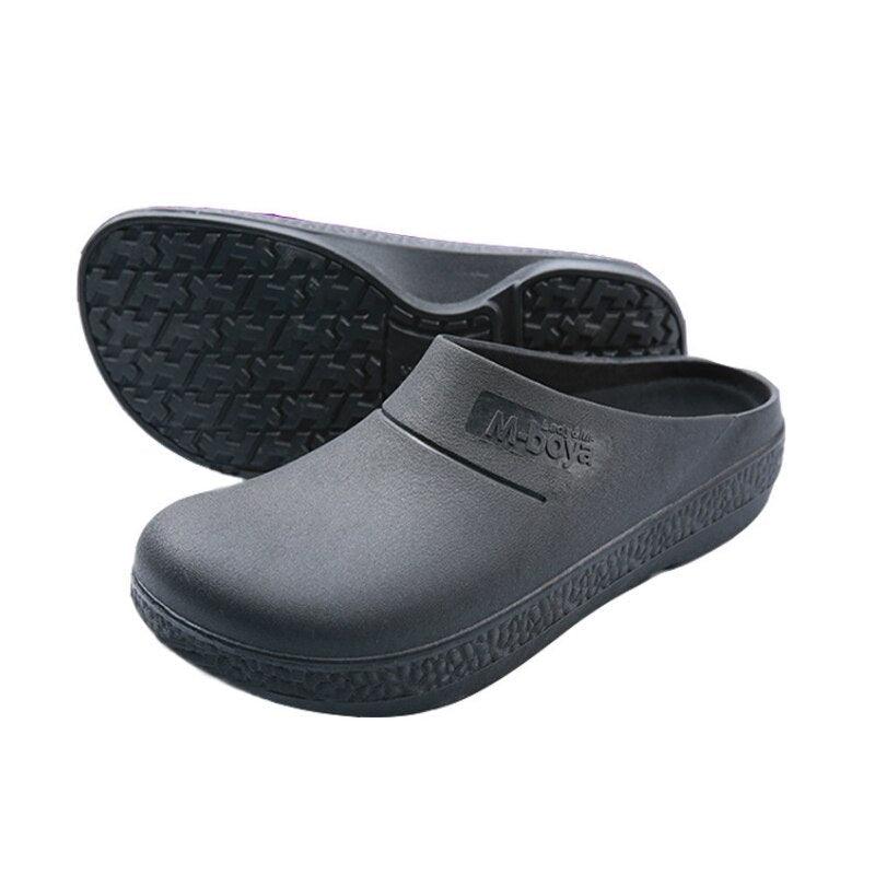 High Quality Non-slip Waterproof Kitchen Chef Shoes Master Cook Hotel Restaurant Work Shoes Slippers Flat Sandals Safety Working Shoes For Kitchen Garden Bathroom