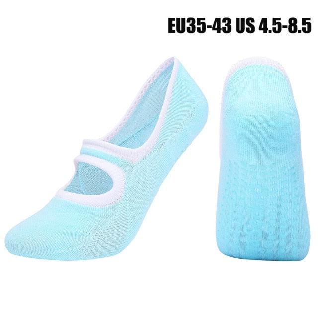 High Quality Pilates Socks Anti-Slip Breathable Backless Yoga Socks Ankle Ballet Dance Sports Socks for Women Fitness