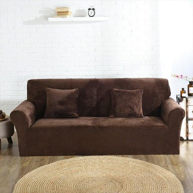 High Quality Velvet Plush Sofa Cover for Living Room Sectional Couch Cover Elastic Case Sofa Slipcover Stretch 1/2/3/4 Seater Velvet Sofa Couch Furniture Protector Soft Anti-Slip High Stretch - STEVVEX Decor - 62, Chair Cover Furniture Protector, creative home decor, Home Accessories, home decor, Home Decoration, Sofa cover, sofa cover for liveing room - Stevvex.com