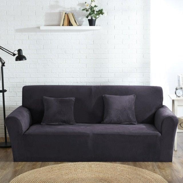 High Quality Velvet Plush Sofa Cover for Living Room Sectional Couch Cover Elastic Case Sofa Slipcover Stretch 1/2/3/4 Seater Velvet Sofa Couch Furniture Protector Soft Anti-Slip High Stretch - STEVVEX Decor - 62, Chair Cover Furniture Protector, creative home decor, Home Accessories, home decor, Home Decoration, Sofa cover, sofa cover for liveing room - Stevvex.com