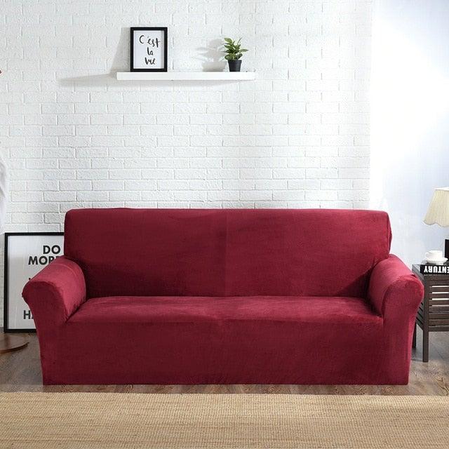 High Quality Velvet Plush Sofa Cover for Living Room Sectional Couch Cover Elastic Case Sofa Slipcover Stretch 1/2/3/4 Seater Velvet Sofa Couch Furniture Protector Soft Anti-Slip High Stretch - STEVVEX Decor - 62, Chair Cover Furniture Protector, creative home decor, Home Accessories, home decor, Home Decoration, Sofa cover, sofa cover for liveing room - Stevvex.com