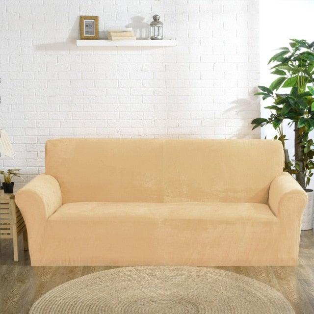 High Quality Velvet Plush Sofa Cover for Living Room Sectional Couch Cover Elastic Case Sofa Slipcover Stretch 1/2/3/4 Seater Velvet Sofa Couch Furniture Protector Soft Anti-Slip High Stretch - STEVVEX Decor - 62, Chair Cover Furniture Protector, creative home decor, Home Accessories, home decor, Home Decoration, Sofa cover, sofa cover for liveing room - Stevvex.com