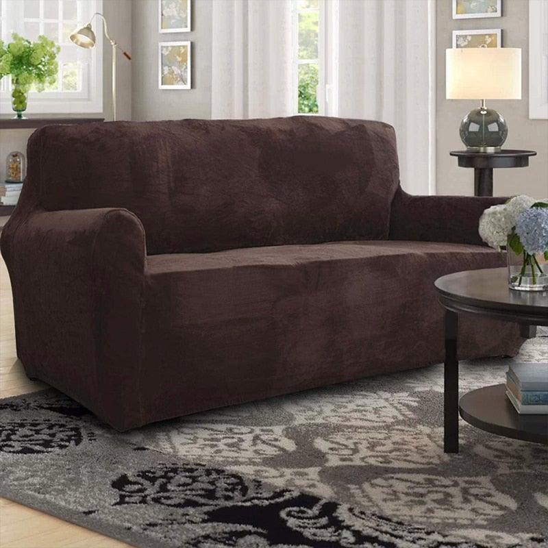 High Quality Velvet Plush Sofa Cover for Living Room Sectional Couch Cover Elastic Case Sofa Slipcover Stretch 1/2/3/4 Seater Velvet Sofa Couch Furniture Protector Soft Anti-Slip High Stretch - STEVVEX Decor - 62, Chair Cover Furniture Protector, creative home decor, Home Accessories, home decor, Home Decoration, Sofa cover, sofa cover for liveing room - Stevvex.com