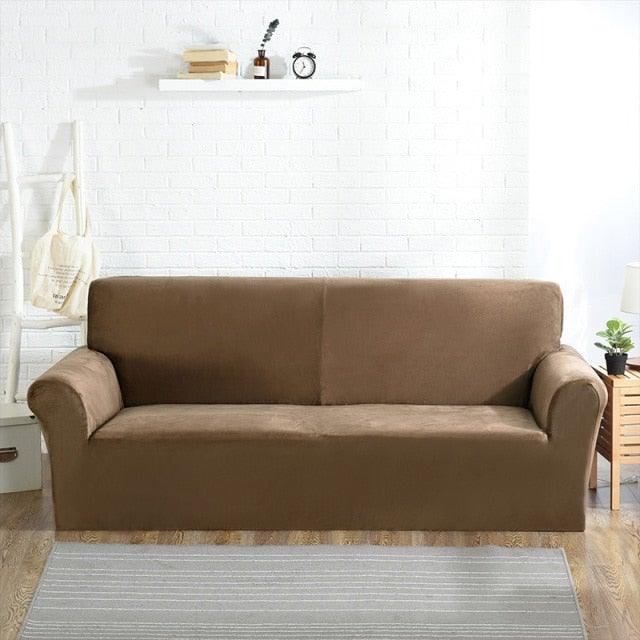 High Quality Velvet Plush Sofa Cover for Living Room Sectional Couch Cover Elastic Case Sofa Slipcover Stretch 1/2/3/4 Seater Velvet Sofa Couch Furniture Protector Soft Anti-Slip High Stretch - STEVVEX Decor - 62, Chair Cover Furniture Protector, creative home decor, Home Accessories, home decor, Home Decoration, Sofa cover, sofa cover for liveing room - Stevvex.com