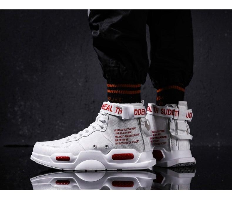 High Top Red Bottom Trend Sneakers For Men Hip Hop Casual Men's Sport High Quality Sneakers Breathable Lightweight Red Basketball Luxury Fashion Running Sneakers