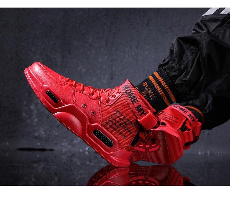 High Top Red Bottom Trend Sneakers For Men Hip Hop Casual Men's Sport High Quality Sneakers Breathable Lightweight Red Basketball Luxury Fashion Running Sneakers