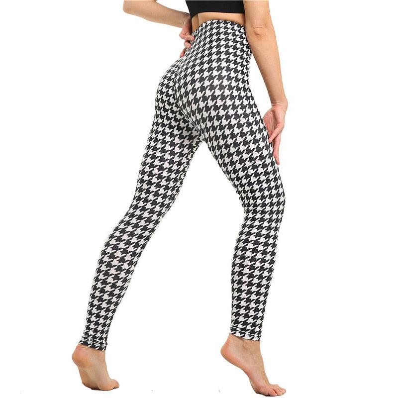 High Waist Leggings Pants Fitness Women Fashion  Printing Leggings Women Fitness Yoga Pants High Waist Push Up Sportswear Elastic Trousers Gym Running Workout Pants Push Up Running Elastic Stripe Dot Bottom Leggings