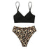 High Waist Swimsuit Bikini Push Up Swimwear Women Bathing Suit Female Bikini Set Leopard Swim Suit Beachwear Women's High Waist Swimsuit 2 Piece Bathing Suits Bikini