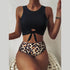 High Waist Swimsuit Bikini Push Up Swimwear Women Bathing Suit Female Bikini Set Leopard Swim Suit Beachwear Women's High Waist Swimsuit 2 Piece Bathing Suits Bikini