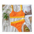 High Waist Swimwear Bikini Women's Swimsuits Women's Halter Self Tie High Waist Two Piece Bikini Set Swimsuits Push Up Bikini Shiny Splicing Bikinis High Cut Bathing Suits