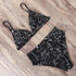 High Waist Swimwear Women Push Up Beachwear  Women High Waist Two Piece Bikini Swimsuit Halter Twist Front Bathing Suit Swimwear Solid Bathing Suit Animal Leopard Female Swimsuit Women Bikini