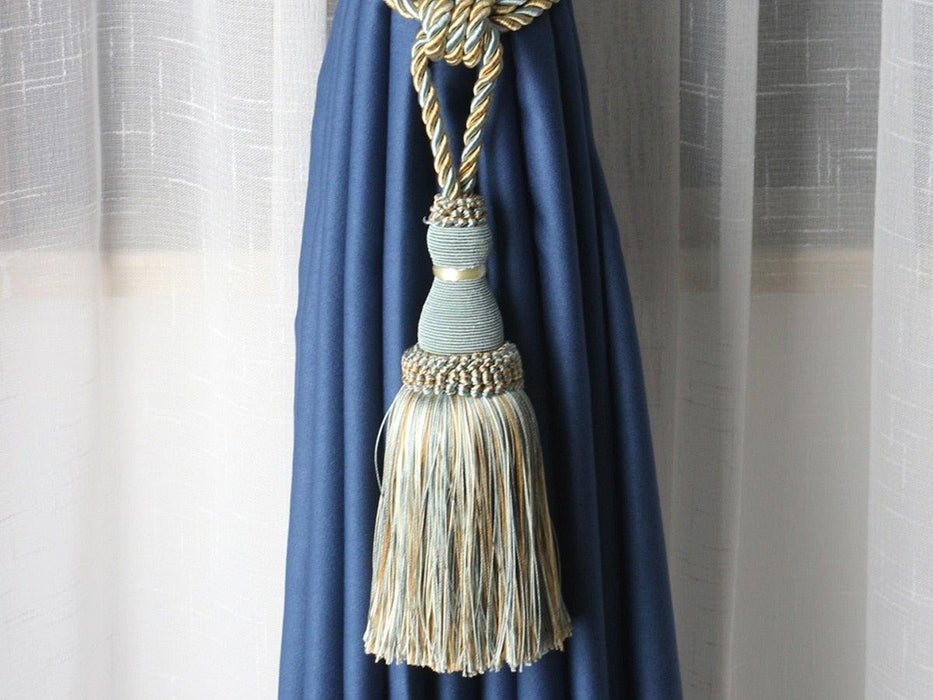 Home Decoration Polyester Tassel Tiebacks Curtain Holder Handmade Tassel Curtain Rope Holdback Window Drape Hanging Ball Tassels Curtains Buckle Sling Binding Lantern Tiebacks Handcrafted Braided Curtain Holdbacks Window Home Decor 55-90cm