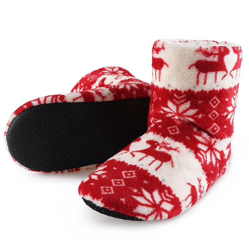 Home Slippers Women Winter Floor Shoes Christmas Elk Indoor Socks Shoes Warm Fur Slides Plush Slippers Socks For Women Fuzzy Womens Slipper Booties