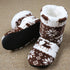 Home Slippers Women Winter Floor Shoes Christmas Elk Indoor Socks Shoes Warm Fur Slides Plush Slippers Socks For Women Fuzzy Womens Slipper Booties