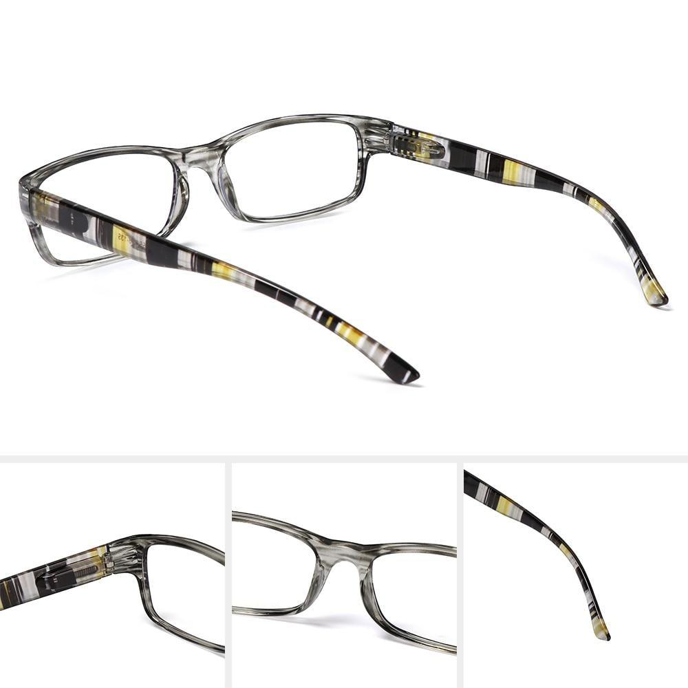 Hot Unisex Reading Glasses Print Glasses Frame Presbyopic Lens Retro Magnifier Diopter Eyeglasses Eyewear Vision Care And Spring Hinge Comfort Readers Plastic Sun Readers