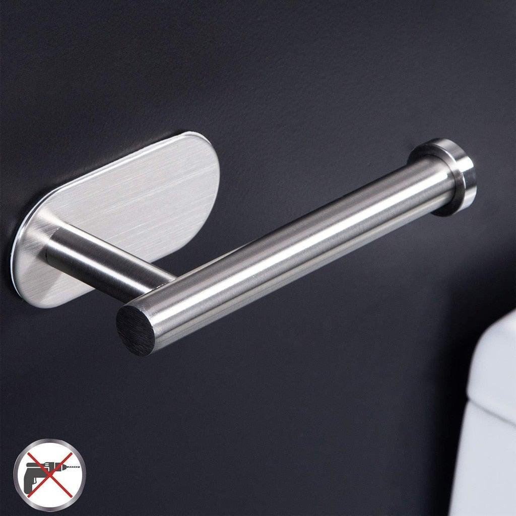 Household Toilet Roll Holder Self Adhesive Toilet Paper Holder For Bathroom Stick On Wall Stainless Steel Toilet Paper  Racks Toilet Paper Holder Self Adhesive Bathroom Paper Towel Roll Holder Wall Mount