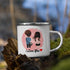 "I Love You" 12 Oz Enamel Stainless Steel Metal Campfire Coffee Mug Cup, Inspirational birthday gifts for husband, wife, boyfriend, girlfriend, friend Stainless Steel Campfire Coffee Mugs Gift Ideas Romantic Gifts for Her Valentines Day Gifts for Couples