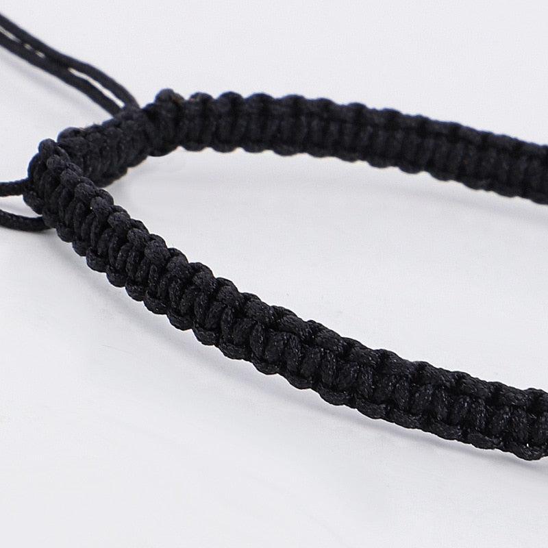 Infinite Sign Handmade Black/White Rope Braid Bracelet Bangle For Women Men Charm Adjustable Matching Bracelets For Couples His And Hers Infinity Sign Handmade Rope Braided Stainless Steel BFF Bracelets