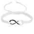 Infinite Sign Handmade Black/White Rope Braid Bracelet Bangle For Women Men Charm Adjustable Matching Bracelets For Couples His And Hers Infinity Sign Handmade Rope Braided Stainless Steel BFF Bracelets