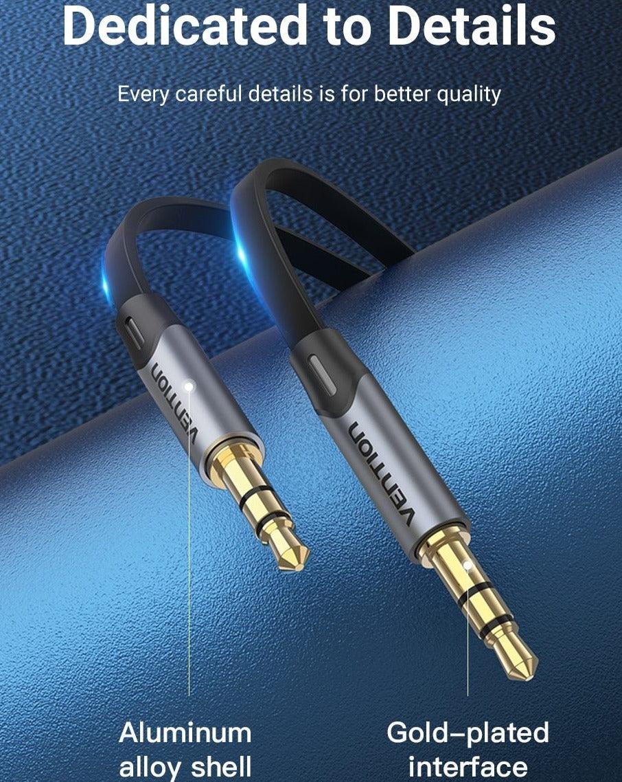 Jack 3.5mm Aux Cable 3.5mm Audio Cable Jack Headphones Speaker Cable Male Stereo Audio Cable Fabric Braided Compatible For Headphones Smartphone Car Stereos - STEVVEX Cable - 220, 3.5mm audio extension, 3.5mm aux cable, audio aux cable, audio cable jack, audio cables, aux cable, cable, cable adapter, Cable Fabric Braided, cable for laptop, cable for phone, cable for speaker, headphone aux, headphones cable, laptop connector, stable transmitter - Stevvex.com