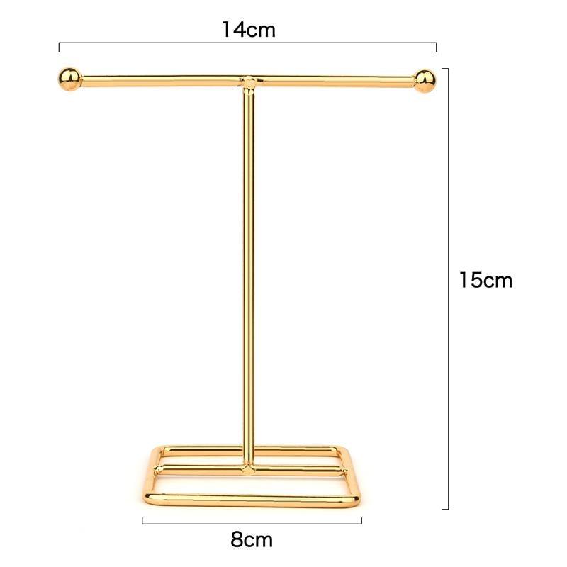 Jewelry Display Holder Metal Earring Storage Rack Jewelry Organizer Holder Earring Necklace Pendants Organizer Display Stand Jewelry Stand Display Necklace Holder Plated Metal Tabletop Jewelry Organizer