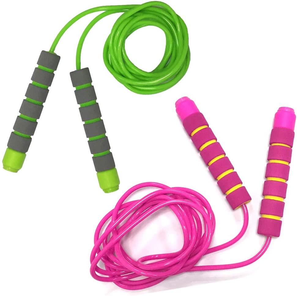 Jump Rope For Kids Girls Boys Adjustable Soft Skipping Rope With Skin-Friendly Foam Handles Soft Skipping Rope With Skin-Friendly Foam Handles For Kids Boys Girls Children Outdoor Fun Activity