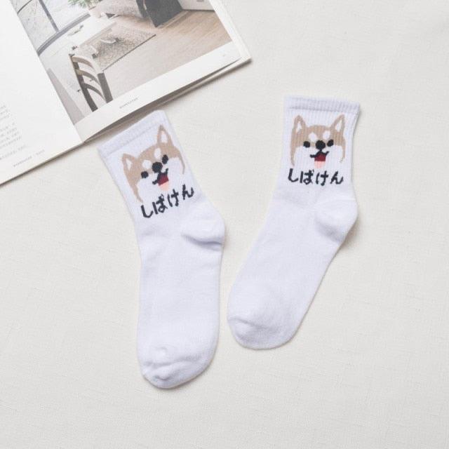 Kawaii Women Animals Cartoon Tube Socks Cute Egg Rabbit Panther Cotton Long Socks Female and Ladies Pink Milk White Short Ankle Socks For Women