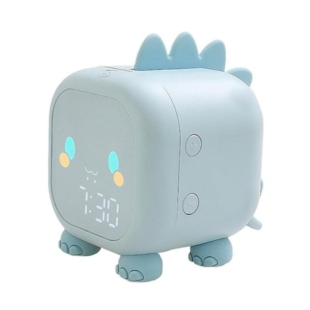 Kids Alarm Clock Cute Dinosaur Kids Alarm Clock with Dinosaur Digital Alarm Clock for Kids Bedroom Cute Bedside Clock Children's Sleep Trainer Wake Up Light and Night Light with Digital Alarm Clock For Kids Bedside Clock Children Wake Up Night Light