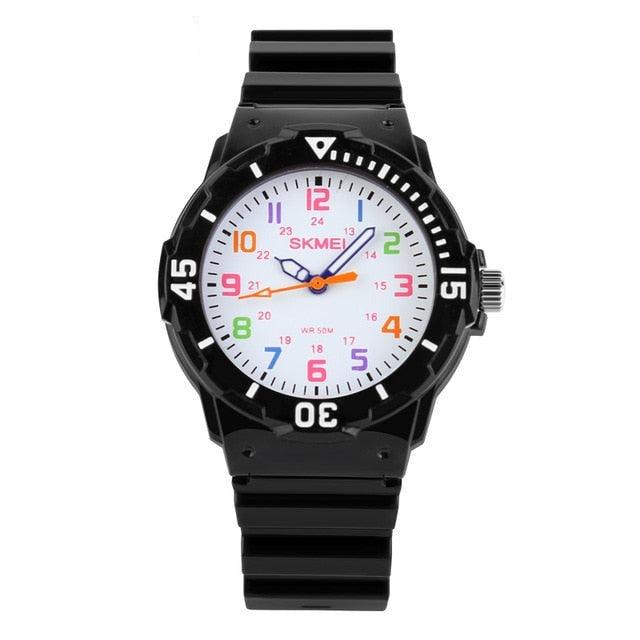 Kids Quartz Watches 50M Waterproof Analog Wristwatches Jelly Clock Students Watch Children PU Band Watch Childrens Analog Wrist Watch With Protective Design Simple Watch For Girls And Boys