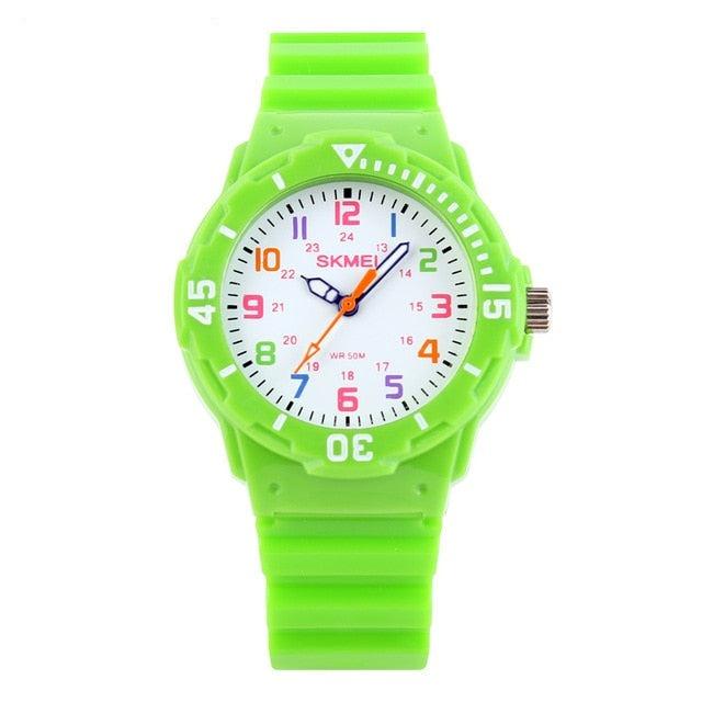 Kids Quartz Watches 50M Waterproof Analog Wristwatches Jelly Clock Students Watch Children PU Band Watch Childrens Analog Wrist Watch With Protective Design Simple Watch For Girls And Boys