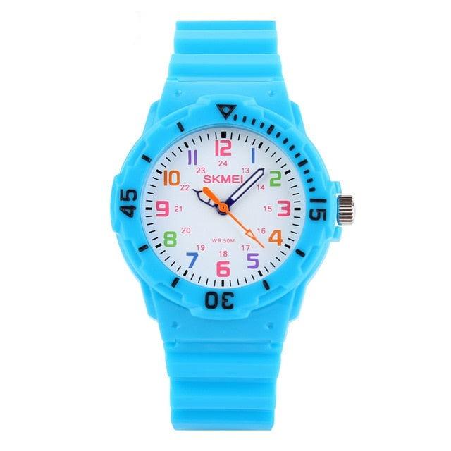 Kids Quartz Watches 50M Waterproof Analog Wristwatches Jelly Clock Students Watch Children PU Band Watch Childrens Analog Wrist Watch With Protective Design Simple Watch For Girls And Boys