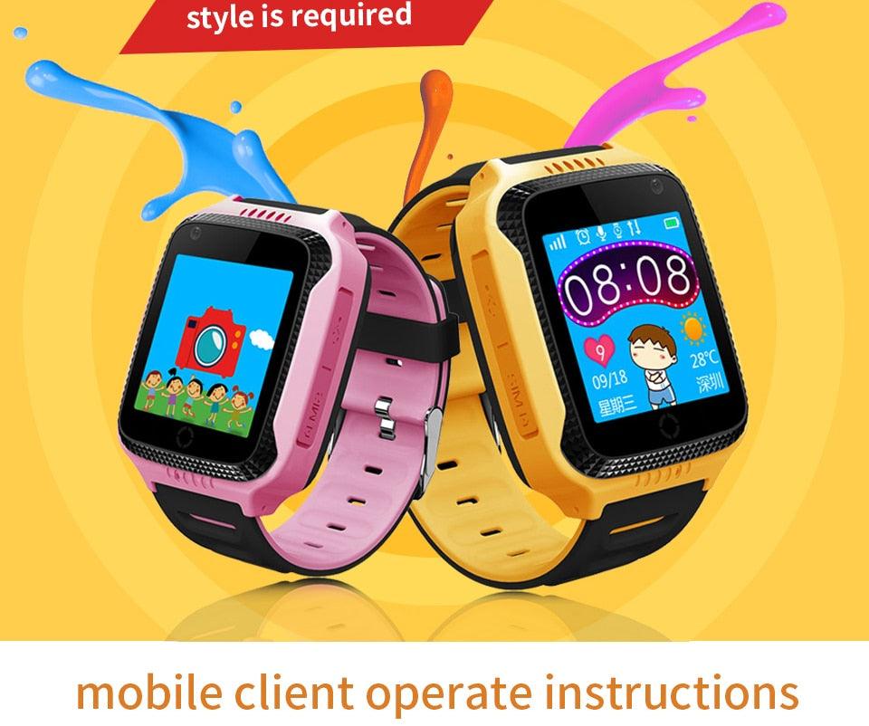 Kids Smart Watch GPS Phone Watches Camera Flashlight SOS Call Location Clock Children Watches 2G Data SIM Card Kids Smartwatch With Calling Camera Learning Games Video Music Flashlight For Boys Girls